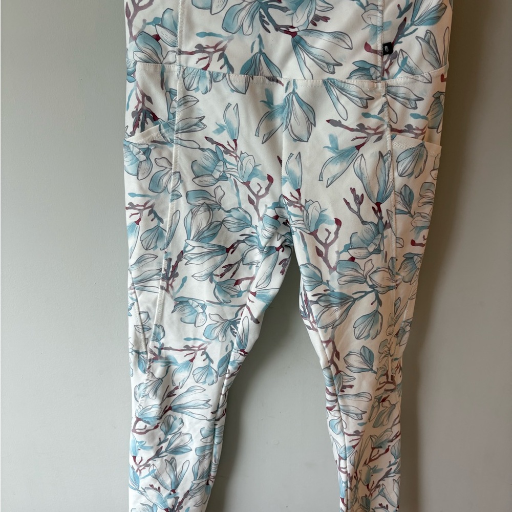 Marika Kids Leggings with Blue and White Floral Design